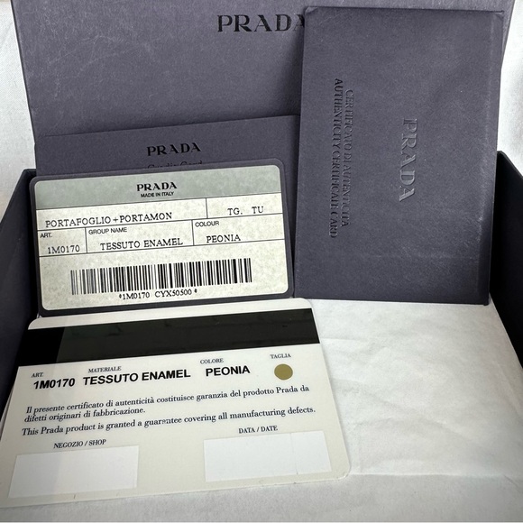 PRADA magenta color nylon Tessuto enamel mini compact wallet crossbody - Picture 13 of 14